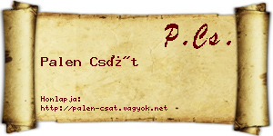 Palen Csát névjegykártya